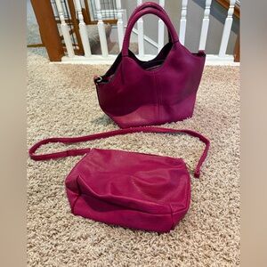 Elegant Pink Women's Handbag Set